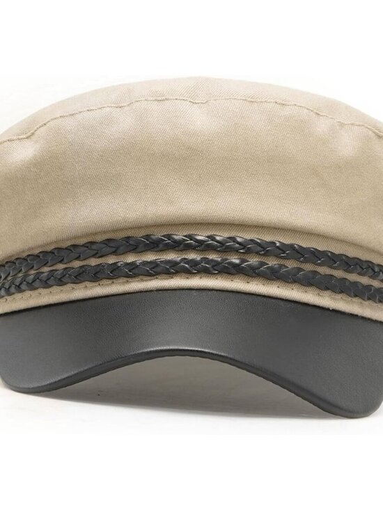 Women\'s Newsboy Cap Fiddler Caps Classic Beret Hat Fisherman Flat Hats Beige main image 4